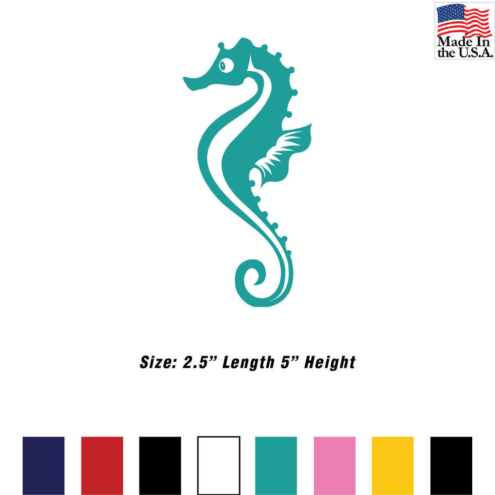 Sea Horse High Performance Vinyl Decal Sticker Oracal 751C